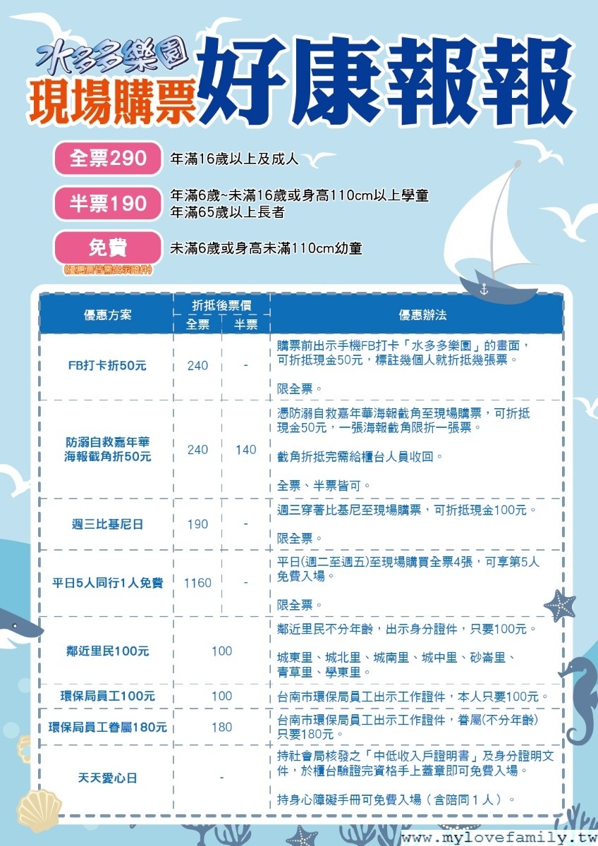 優惠表